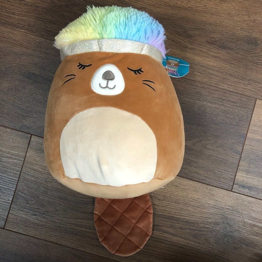 Squishmallows Bristol the Beaver 12" Colorful Plush Stuffed Animal Pillow Toy